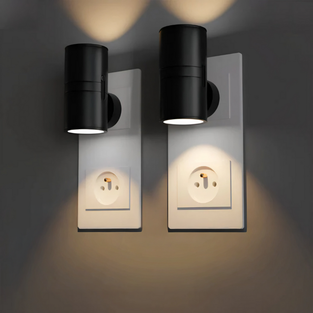 Dæmpbart Væg-natlys – LED Stikkontakt-lampe til Soveværelse & Entré - - Wall Night Light - {{ product_tags }