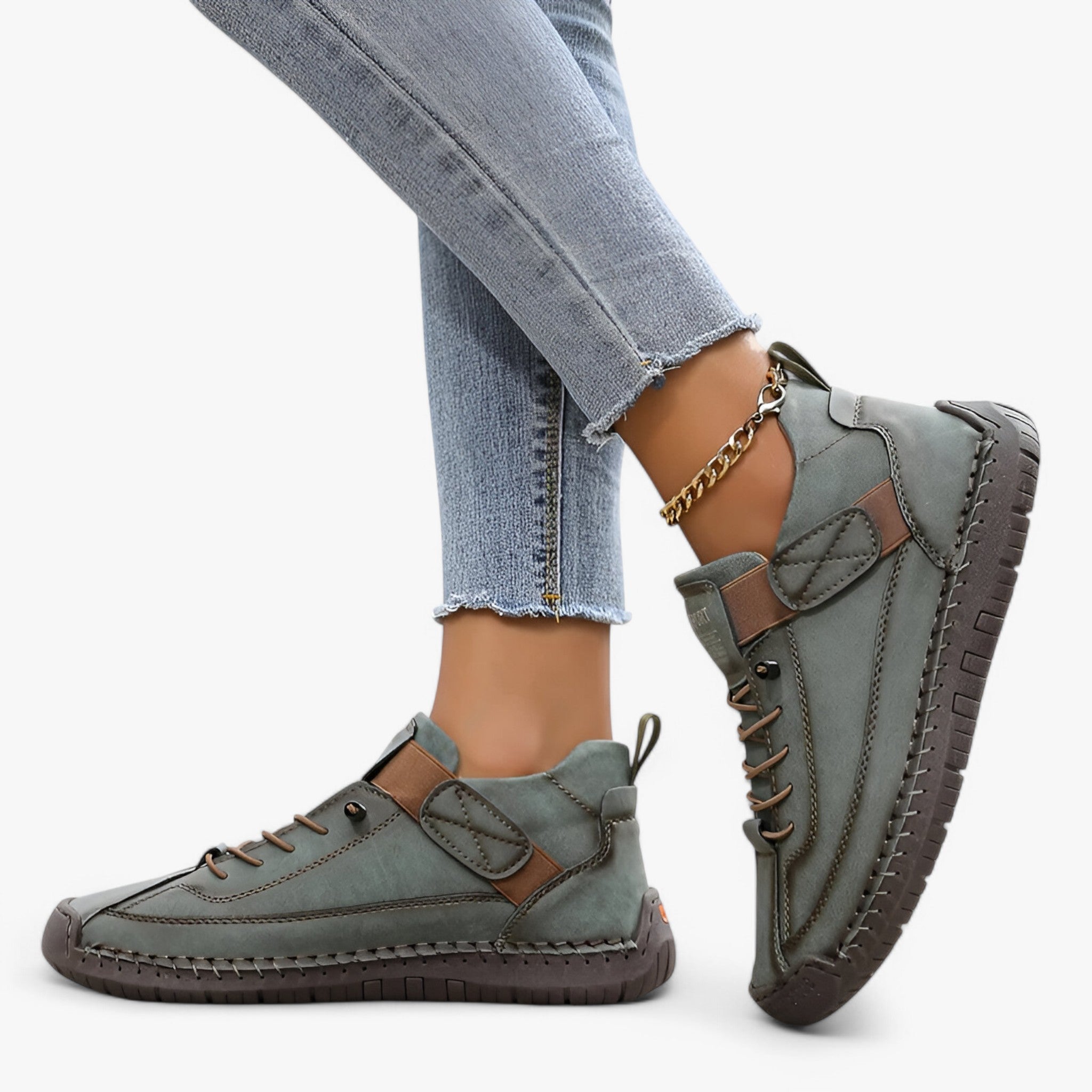 Erin | Komfortsko - Bløde og skridsikre - Grøn - shoes - {{ product_tags }