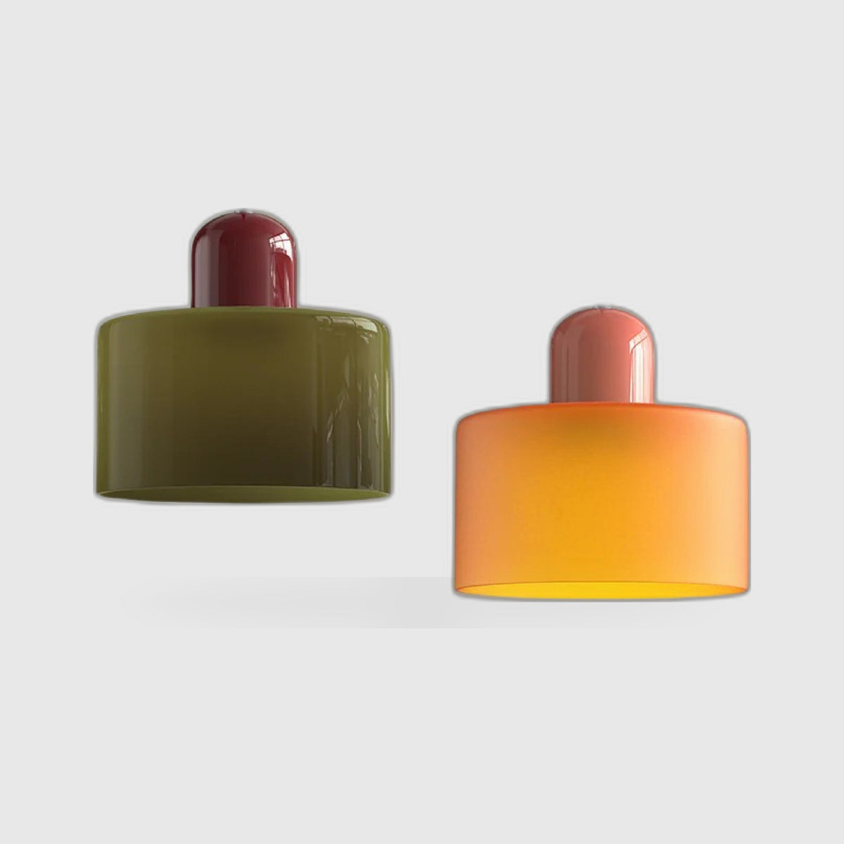 Farvet Glas Bauhaus Pendel – Retro Blikfang