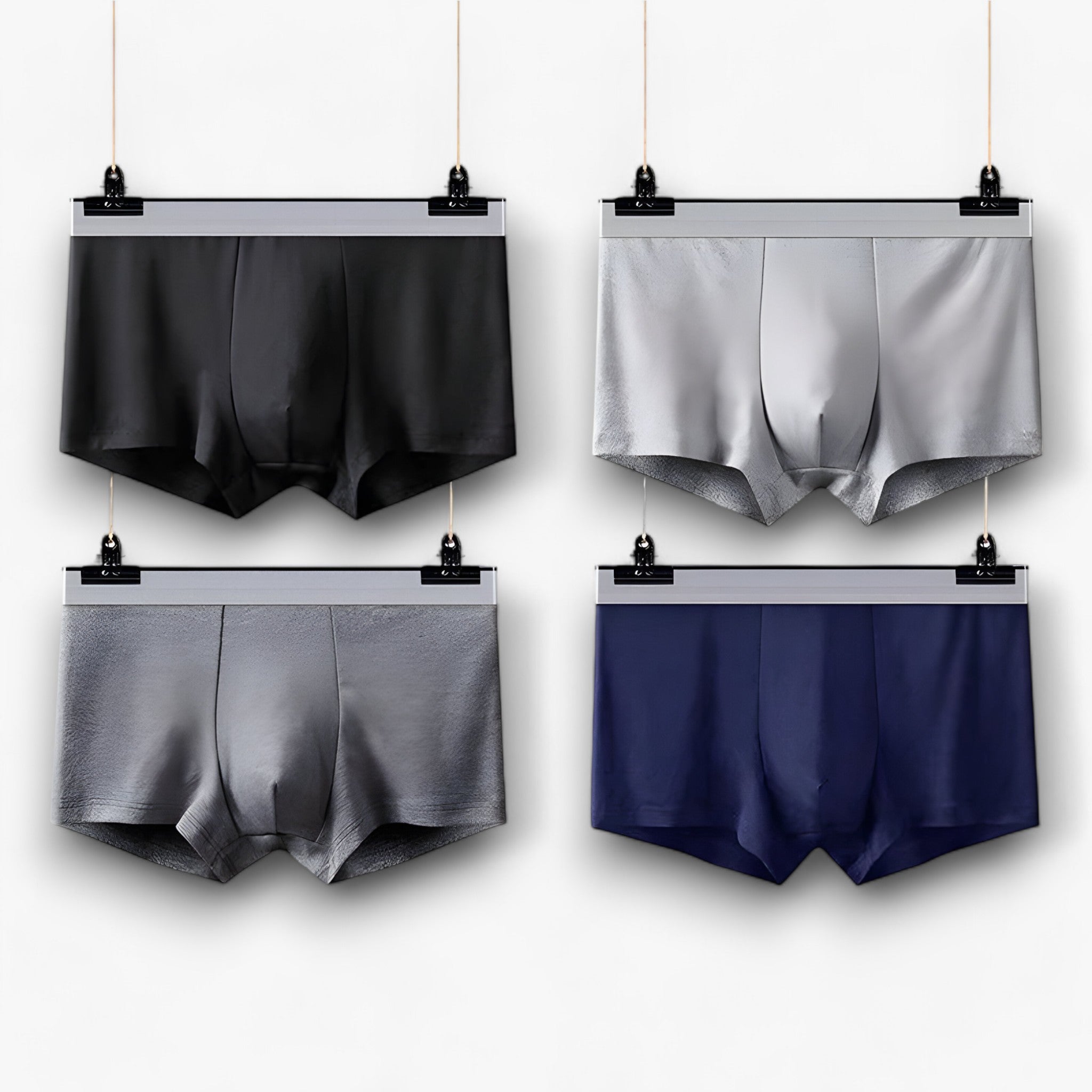 Evan | Åndbare Bokserhorts - Sexede og Komfortable - Sort - lysegrå - mørkegrå - blå - Evan | Åndbare Bokserhorts - Sexede og Komfortable - €25 - {{ product_tags }