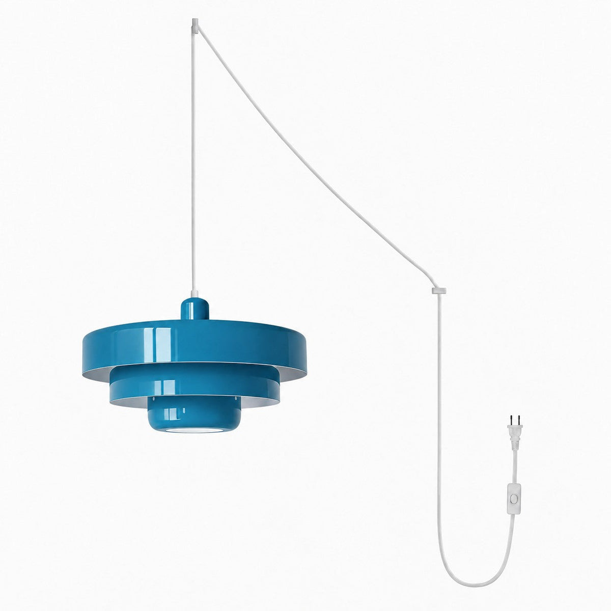 Retro Bauhaus Stikkontakt Pendellampe - Multi Farve - Blå - Home Decor - {{ product_tags }