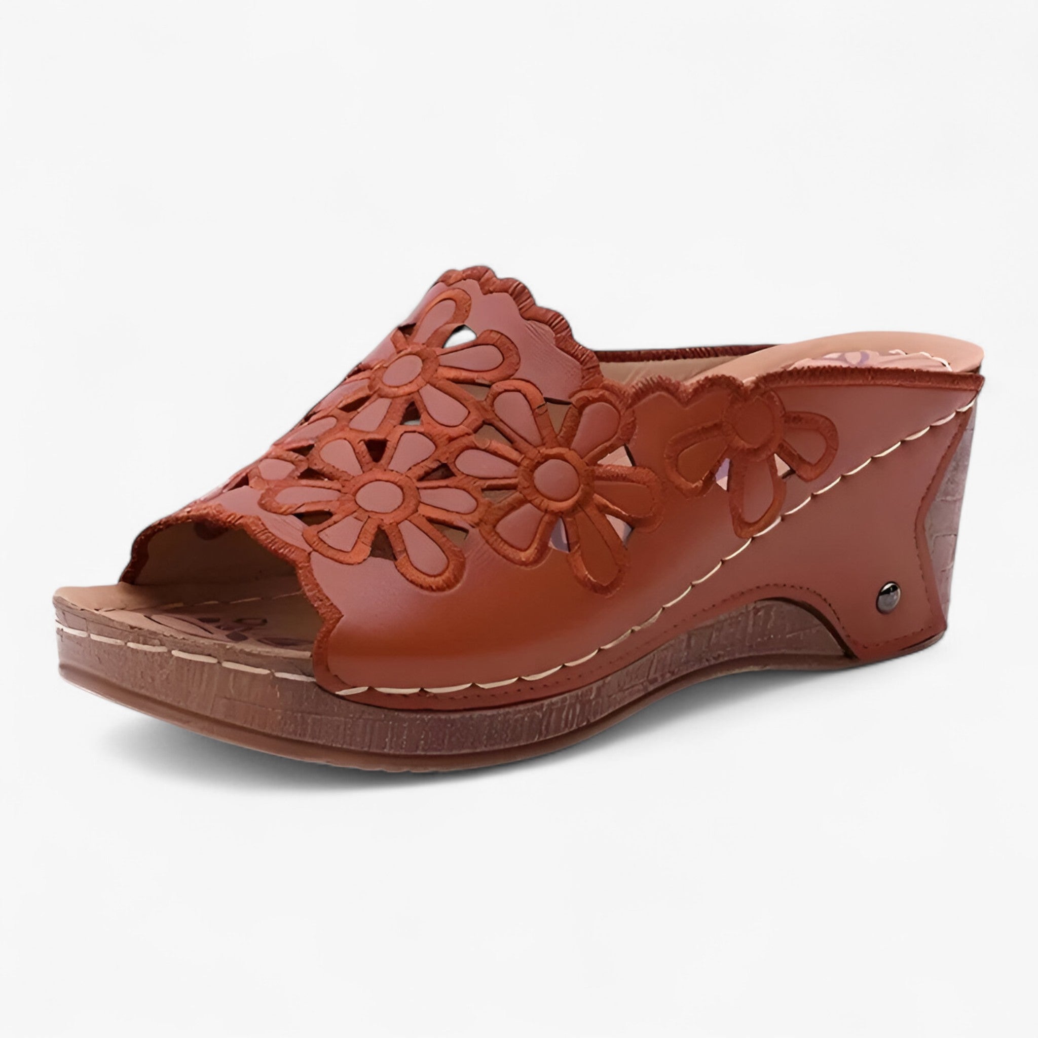 Demia | Blomster sandaler – Elegante og komfortable - Brun - women's fashion - {{ product_tags }
