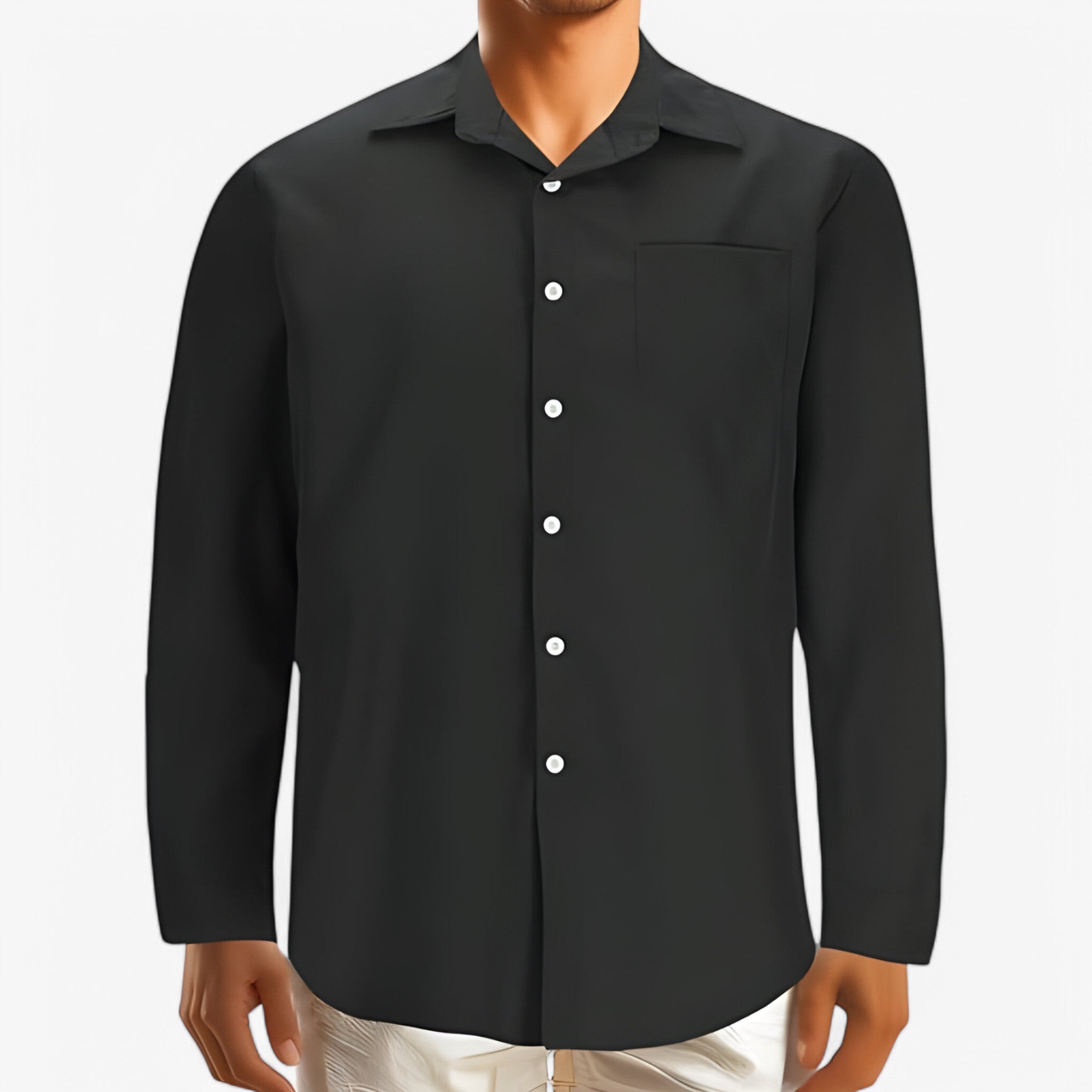 Kaspar - Katoonen skjorte - Sort - men's fashion - {{ product_tags }