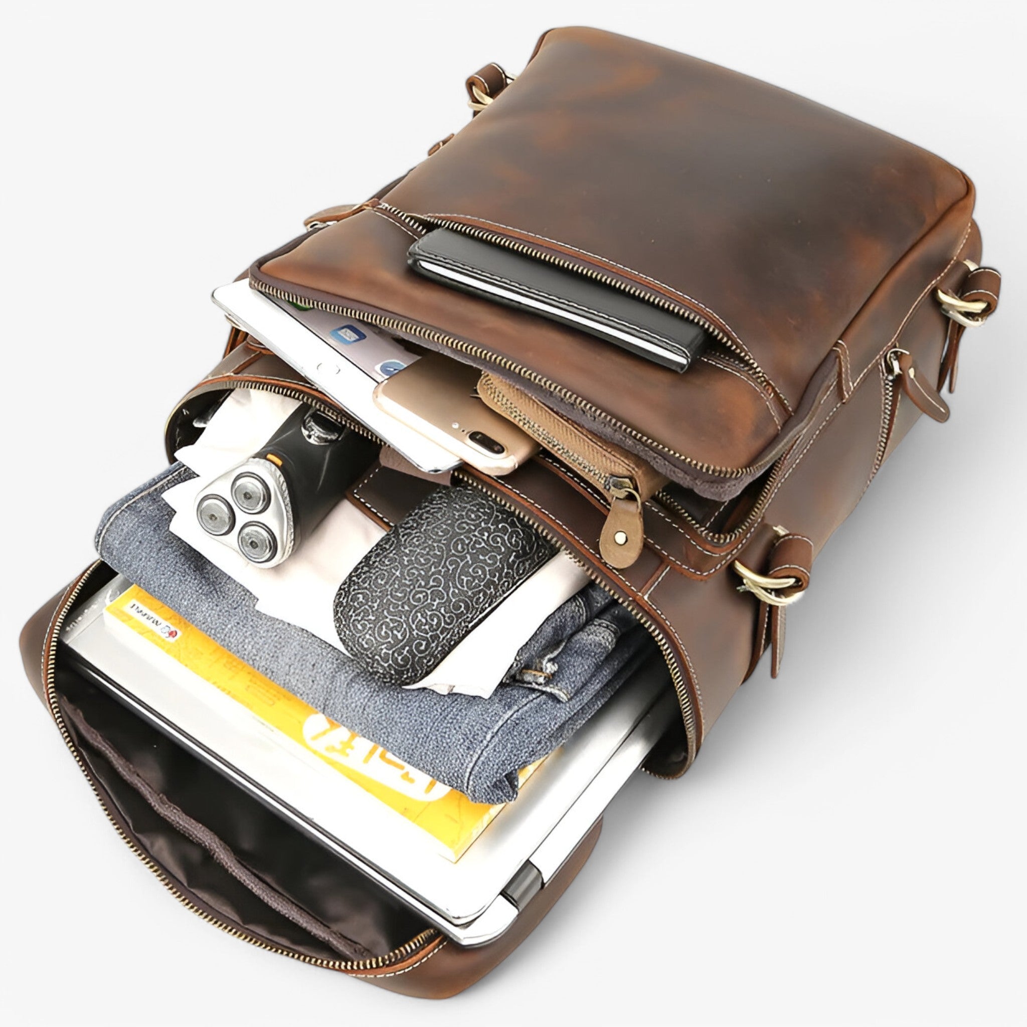 Leonardo | Luksus Fuld Læder Rygsæk - - bags - {{ product_tags }