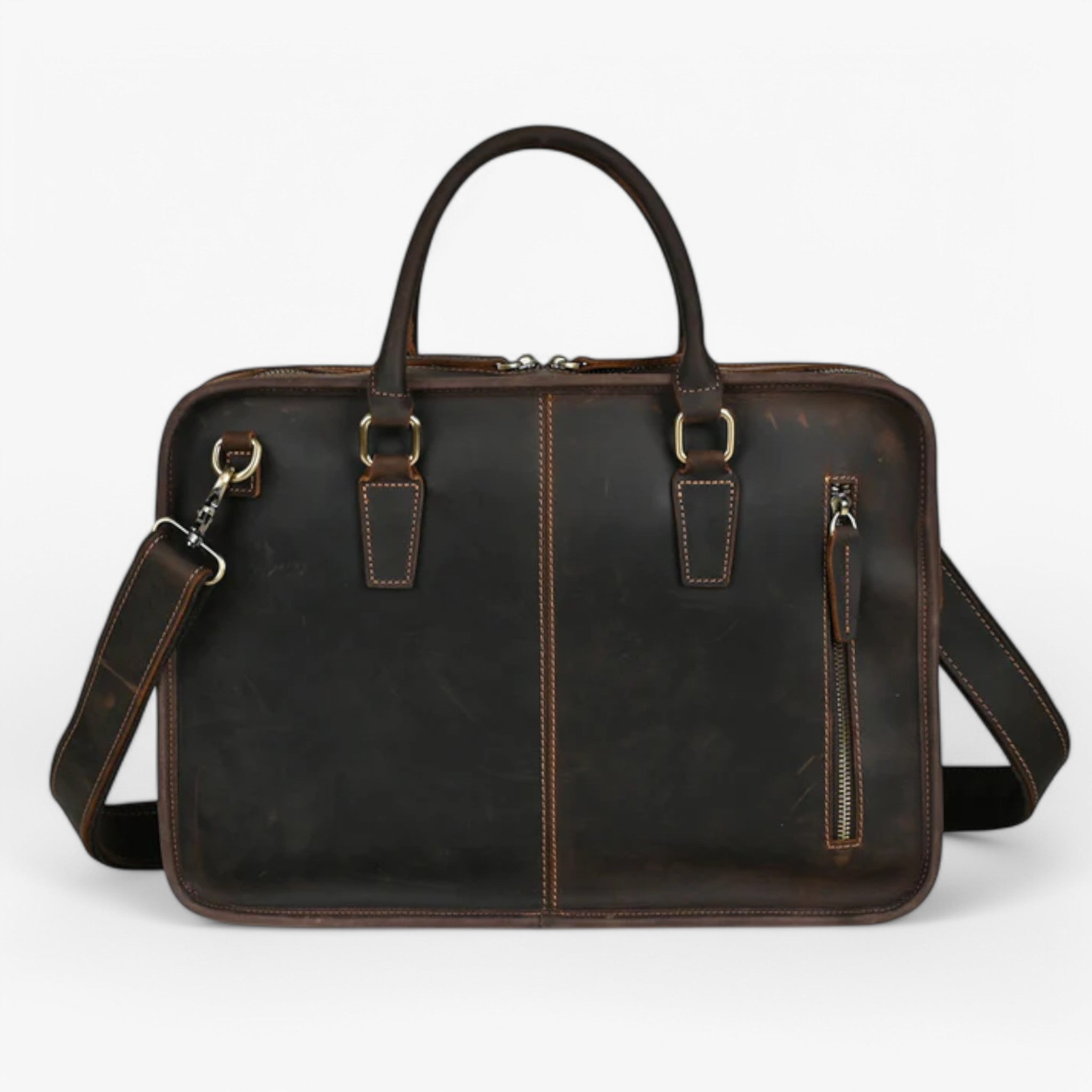 Ugo | Computertaske i læder med skulderrem - - bags - {{ product_tags }