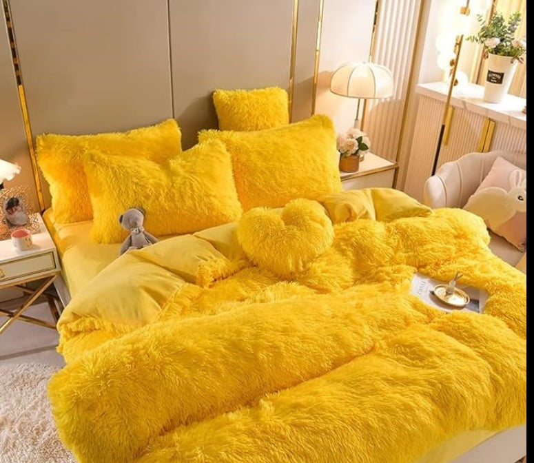Softy | Sæt (5 stk) Tykke bløde fleece mikrofasertæppe til vinter - Gul - Softy | Sæt (5 stk) Tykke bløde fleece mikrofasertæppe til vinter - €25 - {{ product_tags }