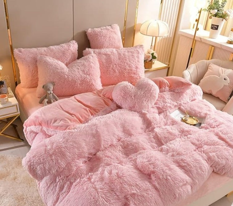 Softy | Sæt (5 stk) Tykke bløde fleece mikrofasertæppe til vinter - Lys Rosa - Softy | Sæt (5 stk) Tykke bløde fleece mikrofasertæppe til vinter - €25 - {{ product_tags }