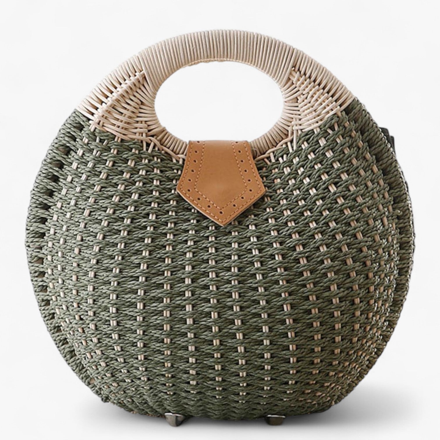 Charlotte | Rattan taske - militærgrøn - bags - {{ product_tags }