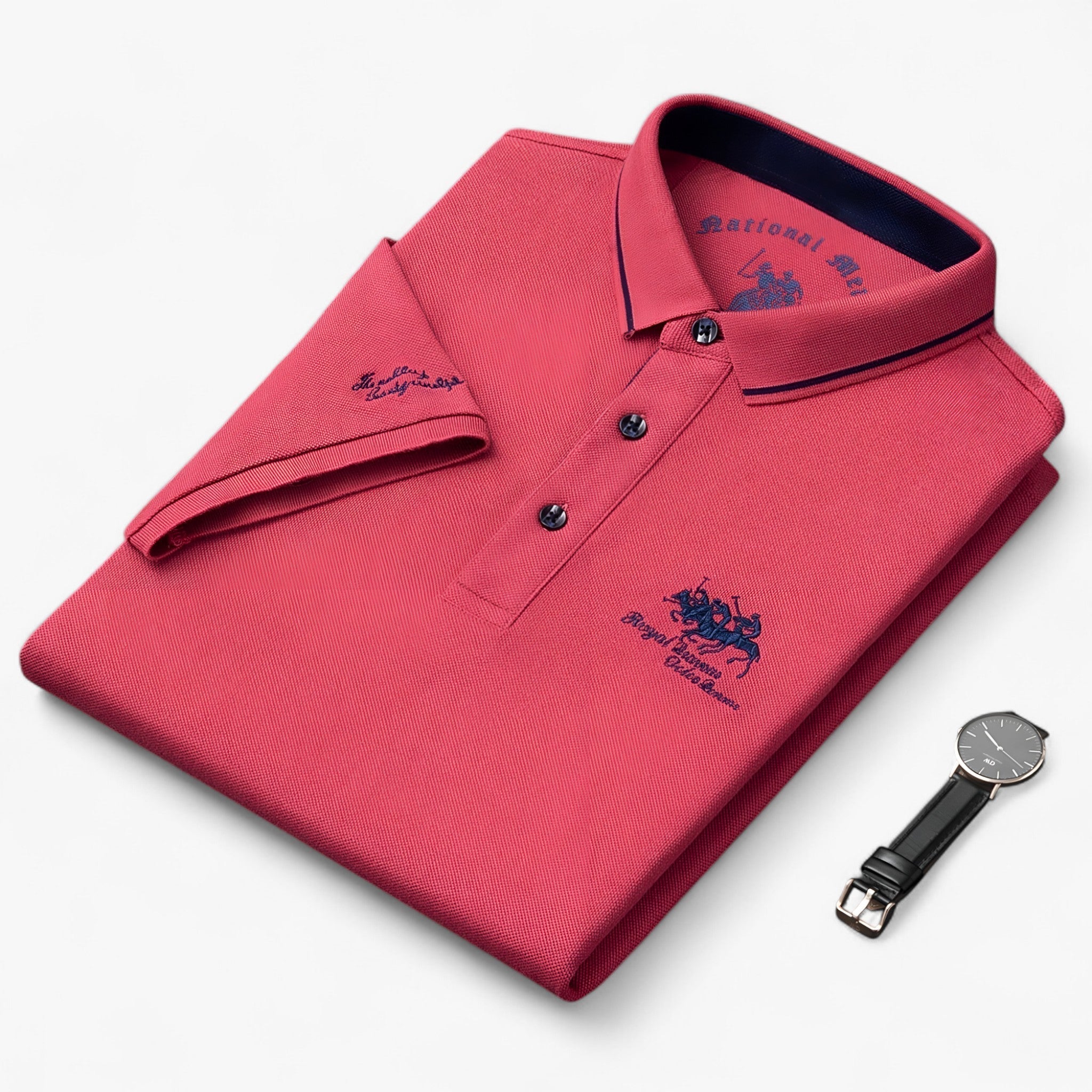 Leonardo | Polo i Luksusbomuld – Komfort og Klasse i Ét - Rød - men's fashion - {{ product_tags }