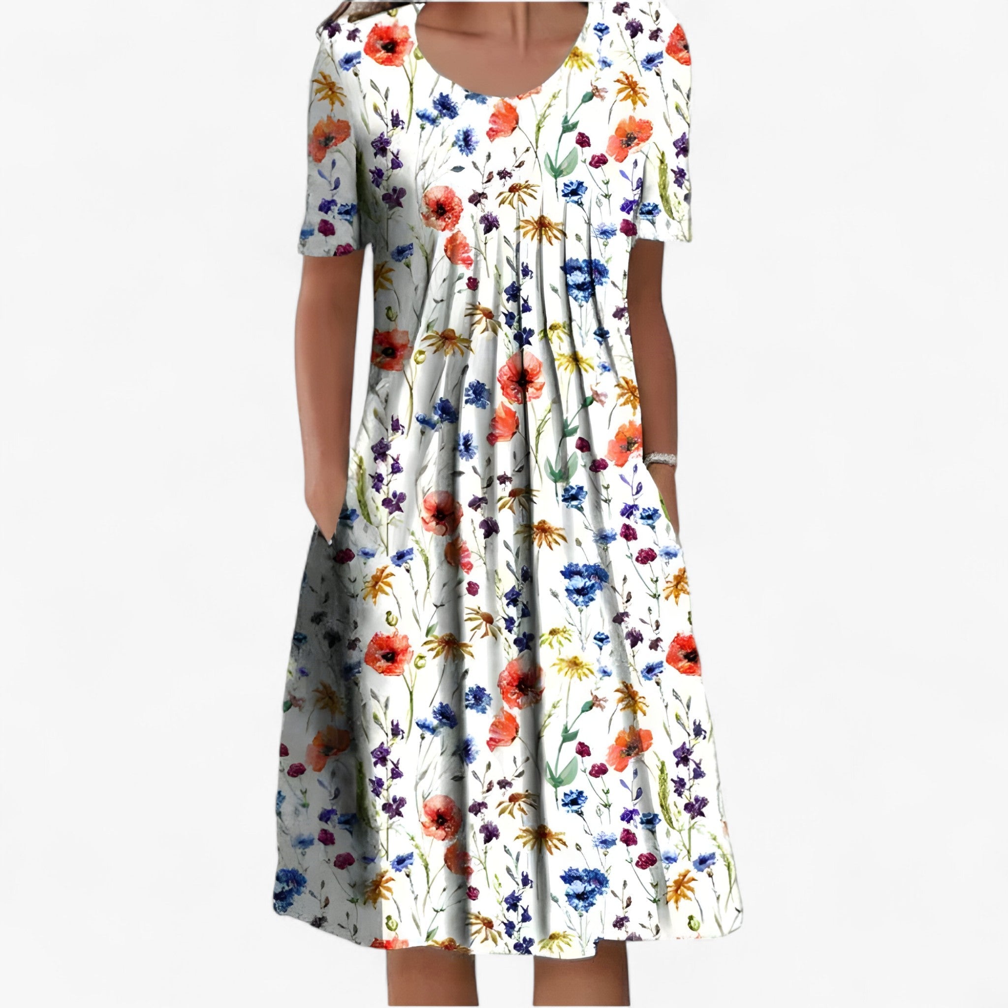 Valentina | Elegant Kjole - Rød - women's fashion - {{ product_tags }