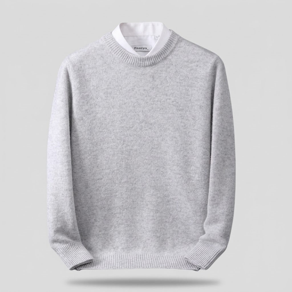 Herresweater i cashmere-strik - Blød pullover i uld