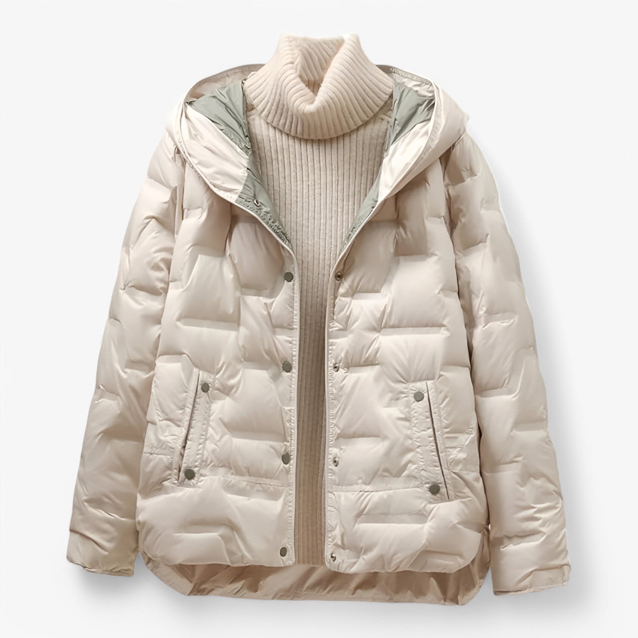Isabel | Jakke med hætte - Blød og isoleret - Hvid - winter - {{ product_tags }