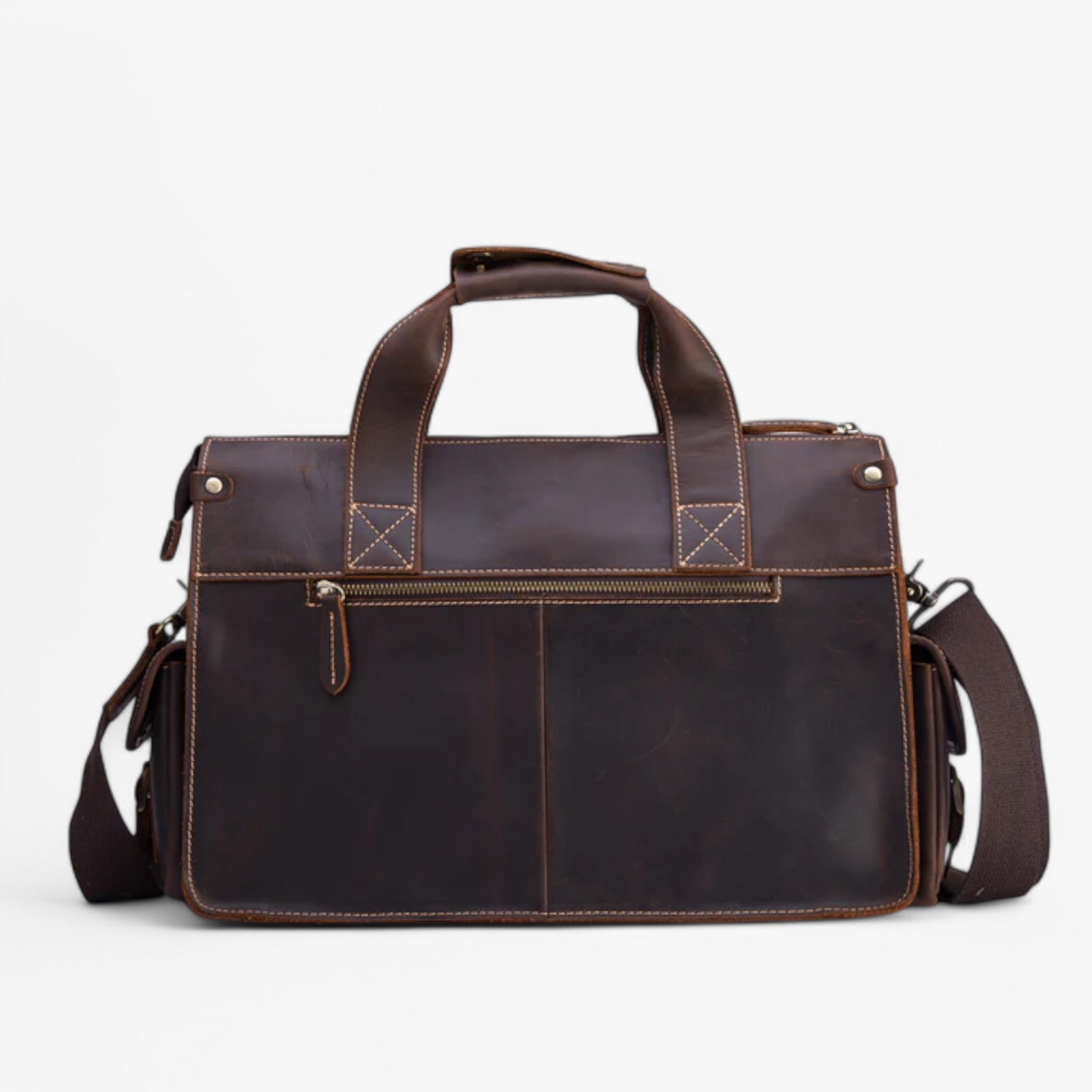 Nael | Vintage lædermappe - Mørkebrun - bags - {{ product_tags }