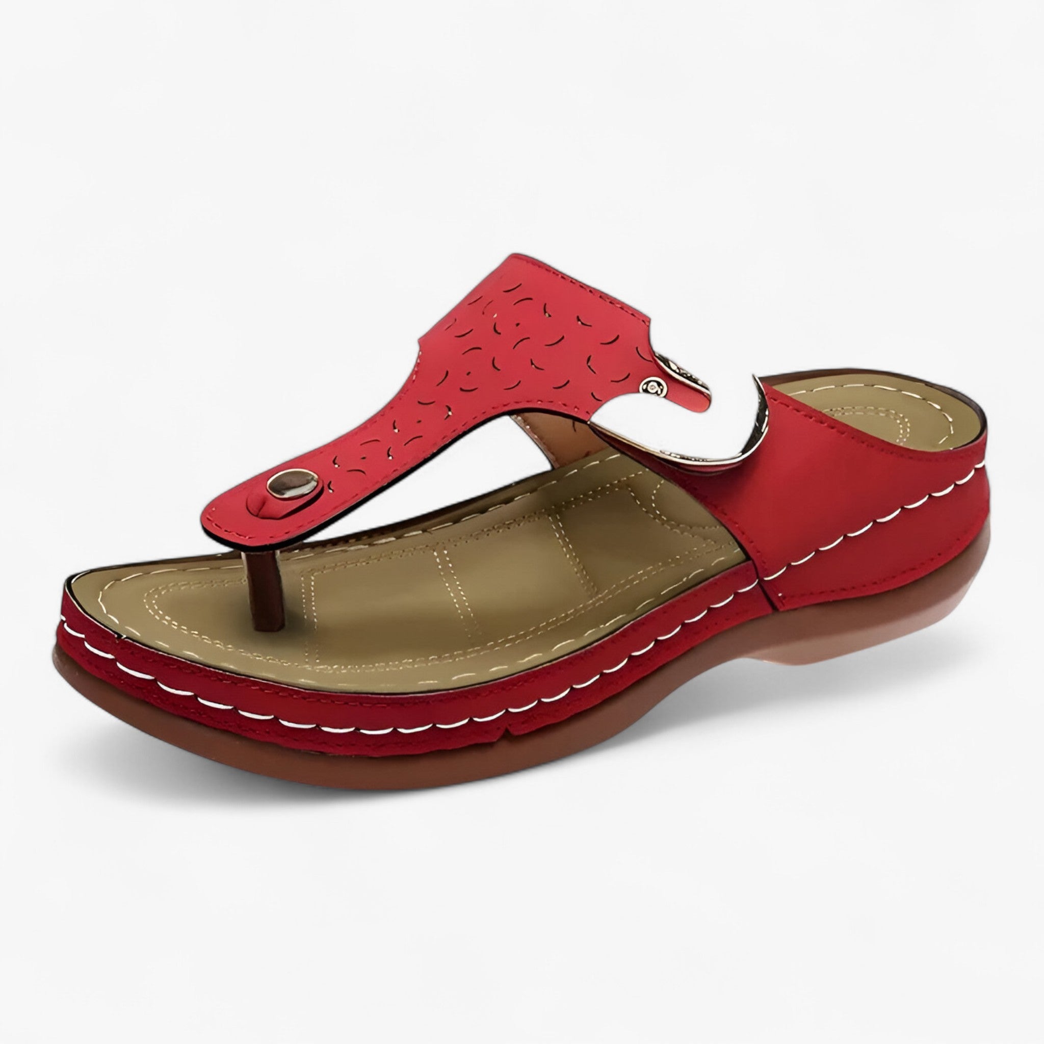 Aisa | Flade sandaler – Elegante og komfortable - Rød - women's fashion - {{ product_tags }