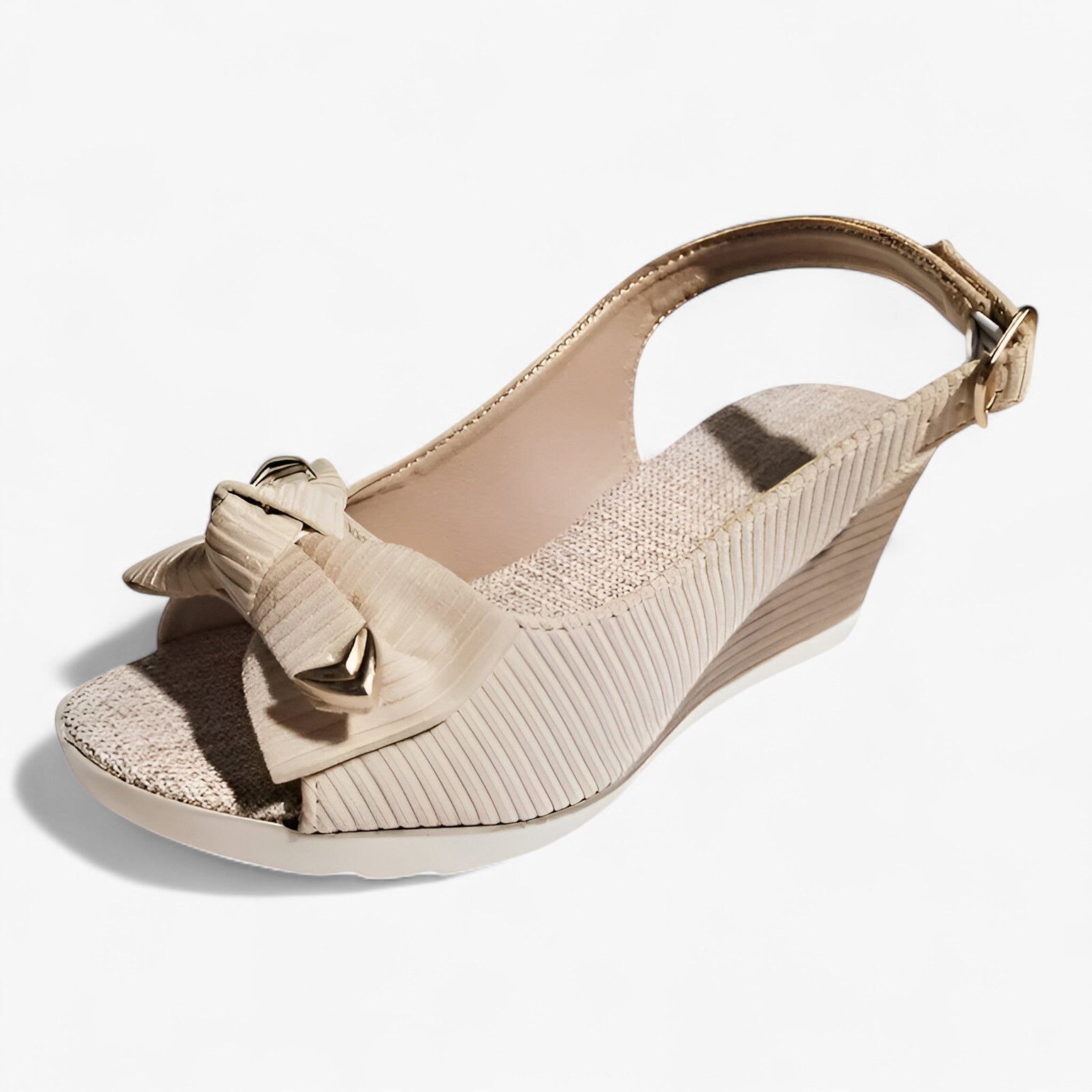 Sanne | Sommersandaler med kilehæle - Elegant og komfortabel - Beige - women's fashion - {{ product_tags }