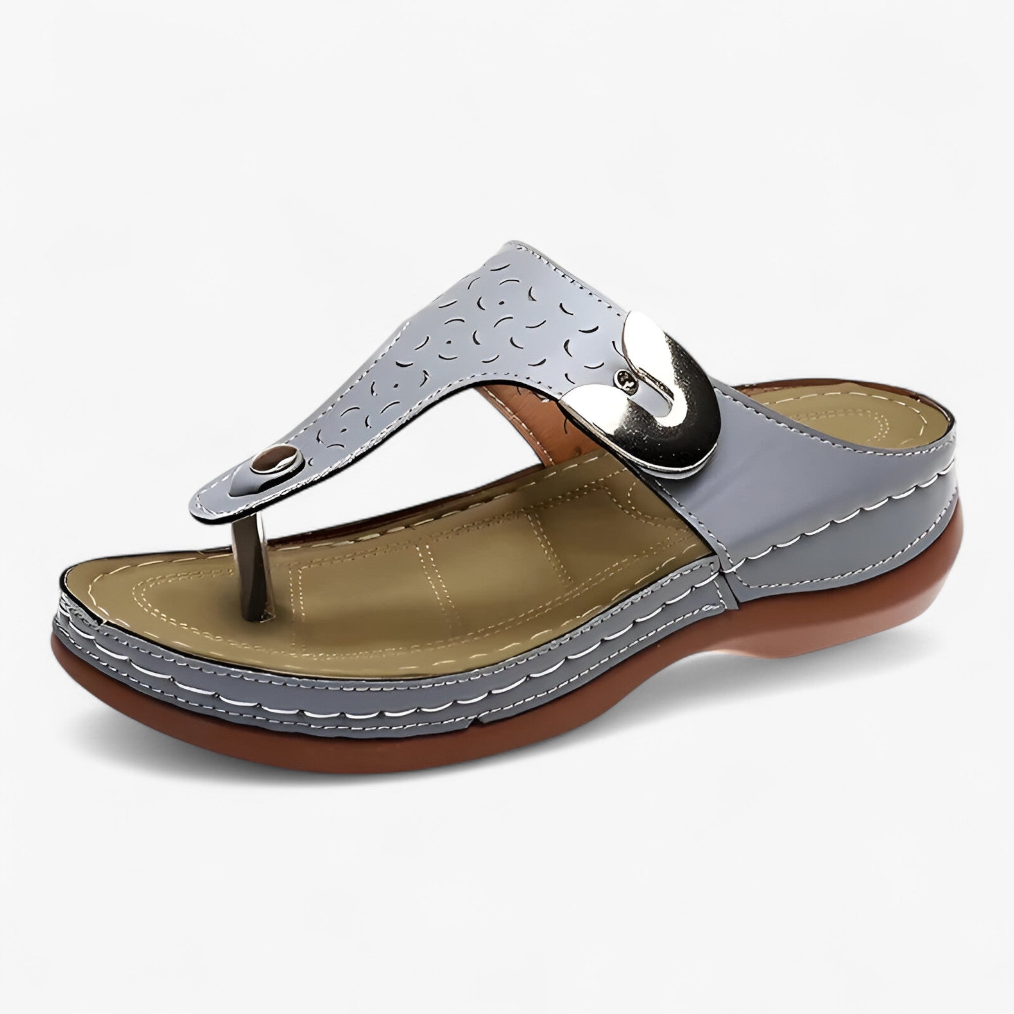 Aisa | Flade sandaler – Elegante og komfortable - Grå - women's fashion - {{ product_tags }