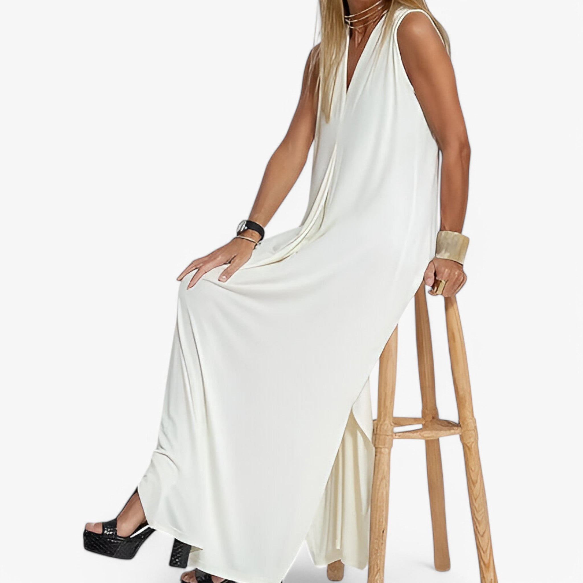 Helen | Lang kjole med gratis cardigan - Chic og komfortabel - - women's fashion - {{ product_tags }