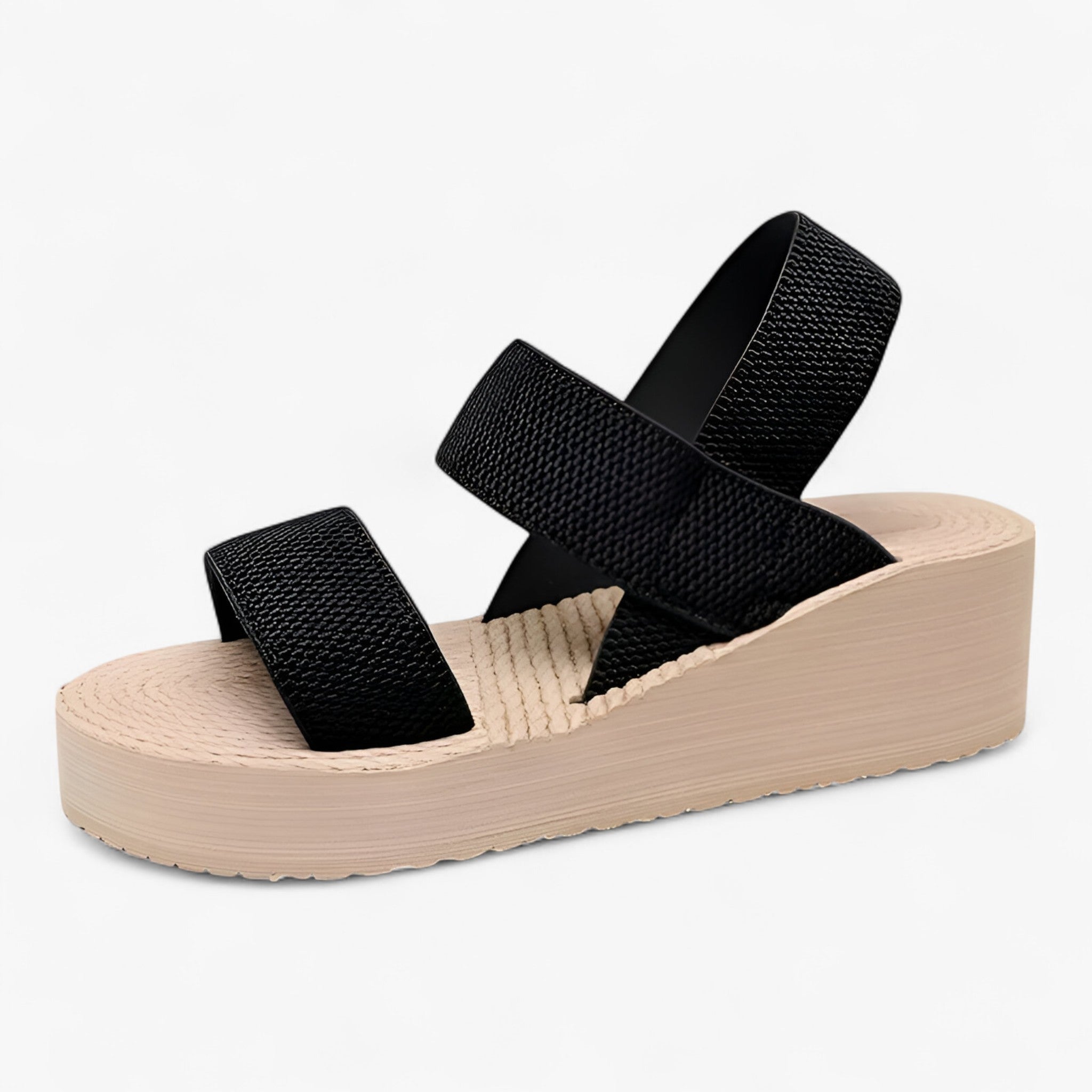 Freya | Elastiske sommersandaler – Når mode møder fleksibilitet - Sort - women's fashion - {{ product_tags }