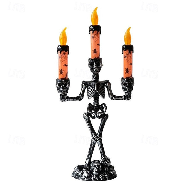 Skelet-kandelaber LED Lysestage - Uhyggelig Bordlampe - - Home & Garden > Decor > Home Fragrance Accessories > Candle Holders - {{ product_tags }