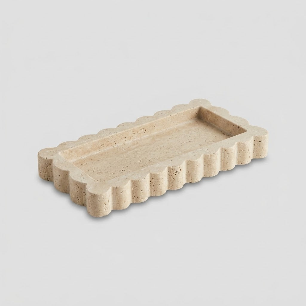ScallopTray Marmor Dekorativ Bakke - - Decorative Trays - {{ product_tags }