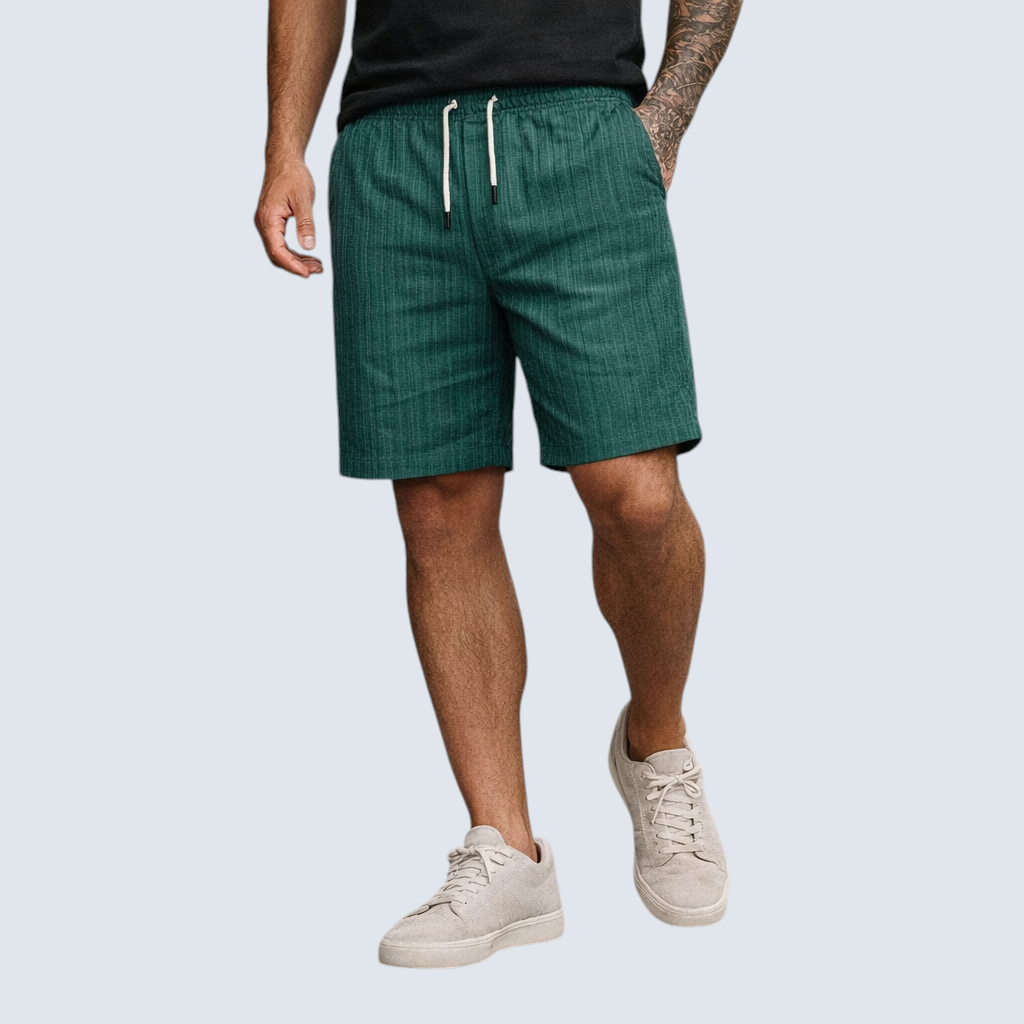 Korte Hør Herrebukser, Regular Fit, Åndbar, Sommer, Casual