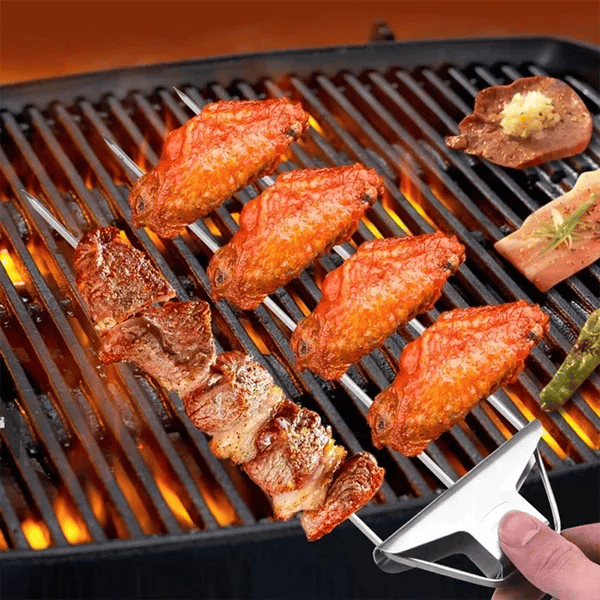 SkewGril | 3-vej Grillspyd | Rustfrit Stål - - SkewGril | 3-vej Grillspyd | Rustfrit Stål - €25 - {{ product_tags }