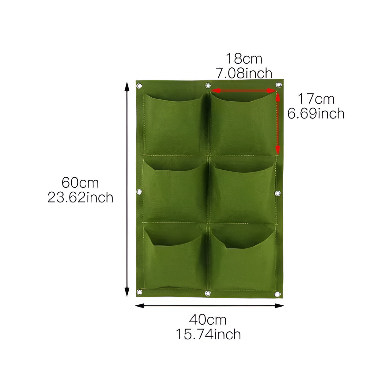 Willow | Hængetaske til haven - Perfekt til hængende planter og udendørs - 6 grønt gitter - house & garden - {{ product_tags }