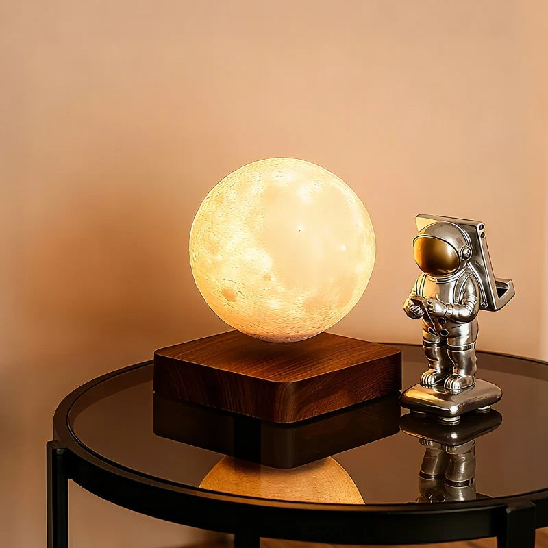 EtherealOrbit Svævende Lampe – Magnetisk Svævende Måne & Saturn Lys