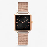 Alice | Rose Gold Square Watch - Trendy Mesh Bracelet