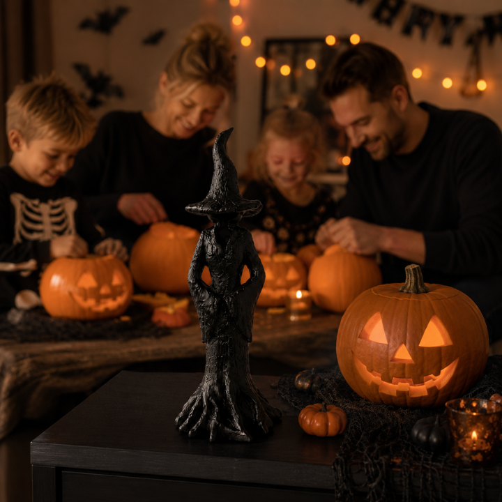 Hekse-havefigur - Håndlavet Harpiks Vogterfigur