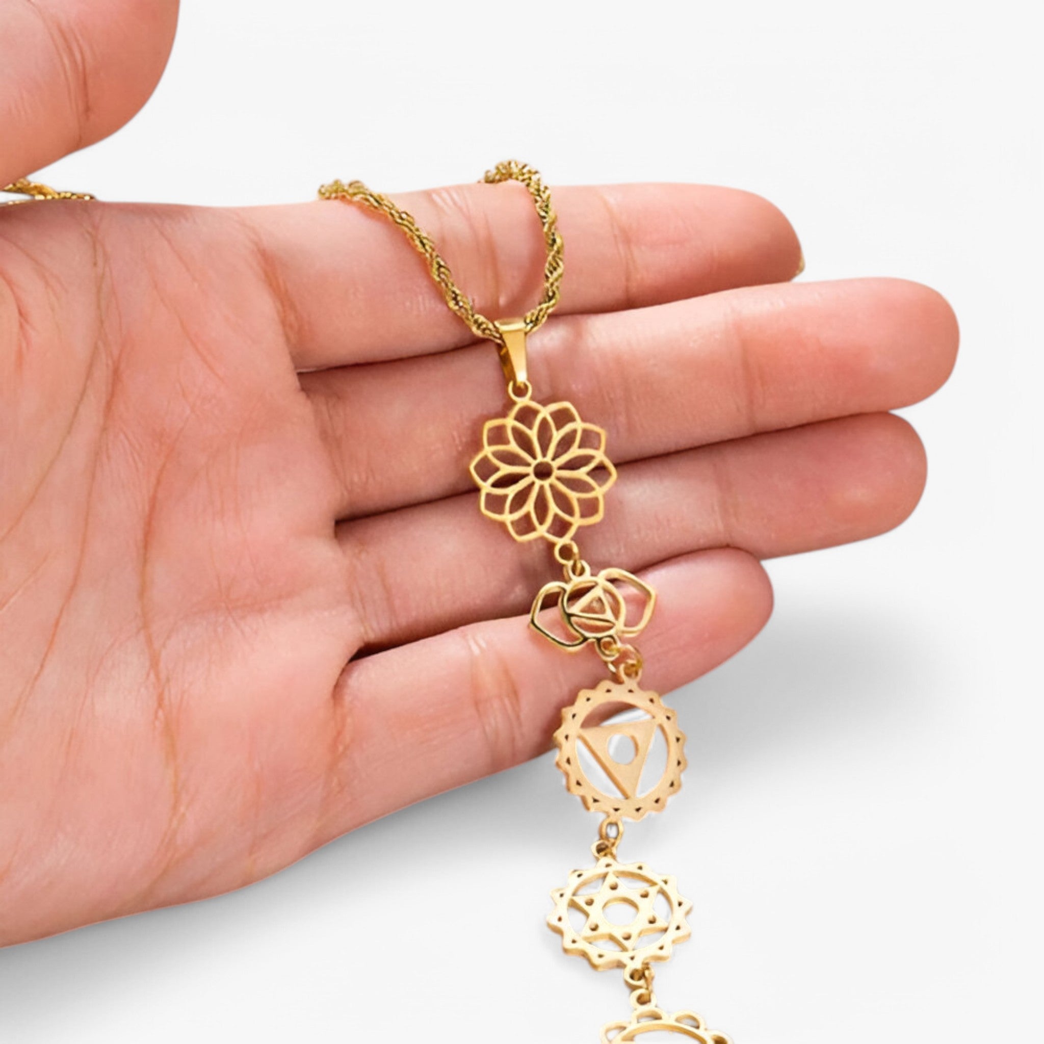 Luna | 7 Chakra Gudinde Halskæde - - Luna | 7 Chakra Gudinde Halskæde- €25 - {{ product_tags }