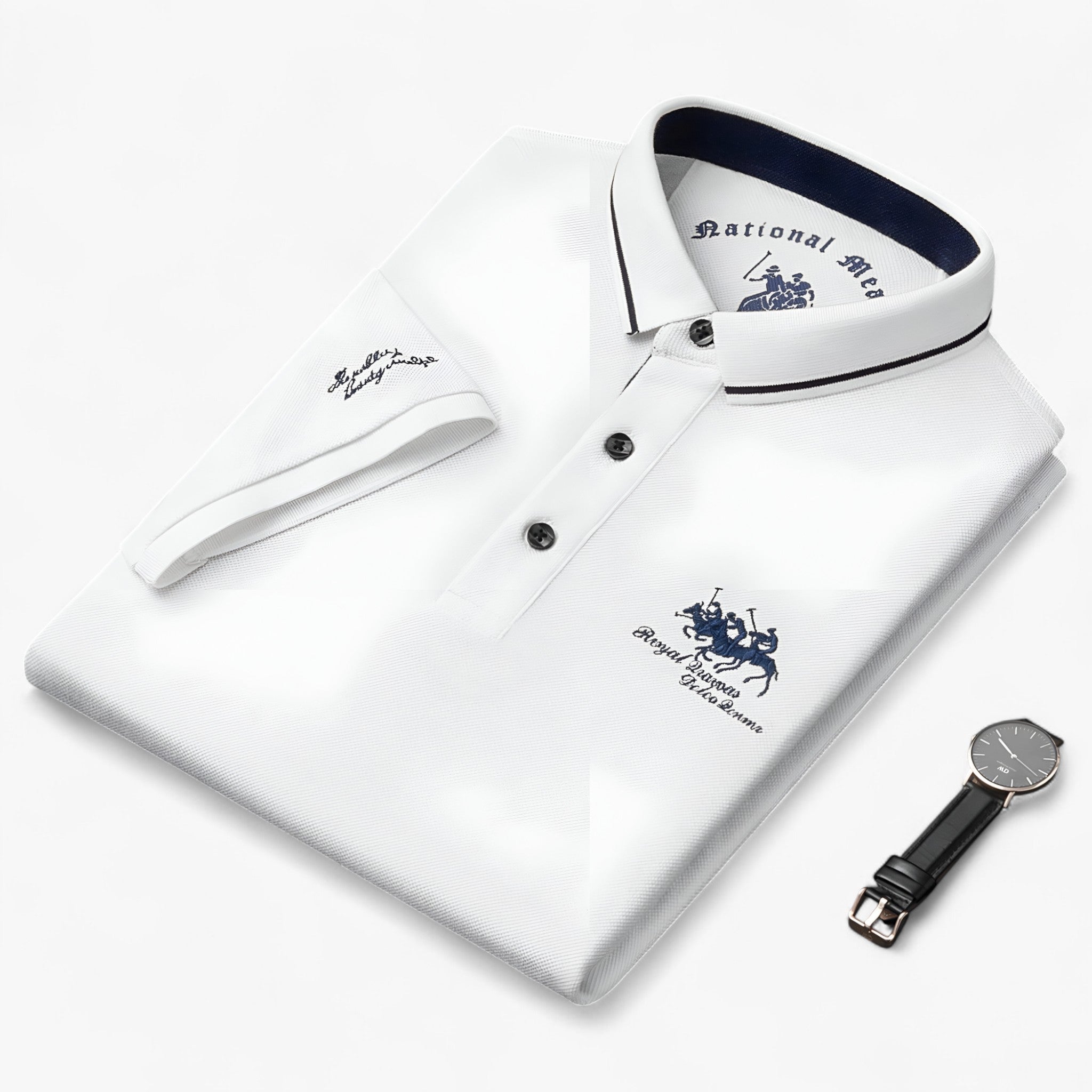 Leonardo | Polo i Luksusbomuld – Komfort og Klasse i Ét - Hvid - men's fashion - {{ product_tags }
