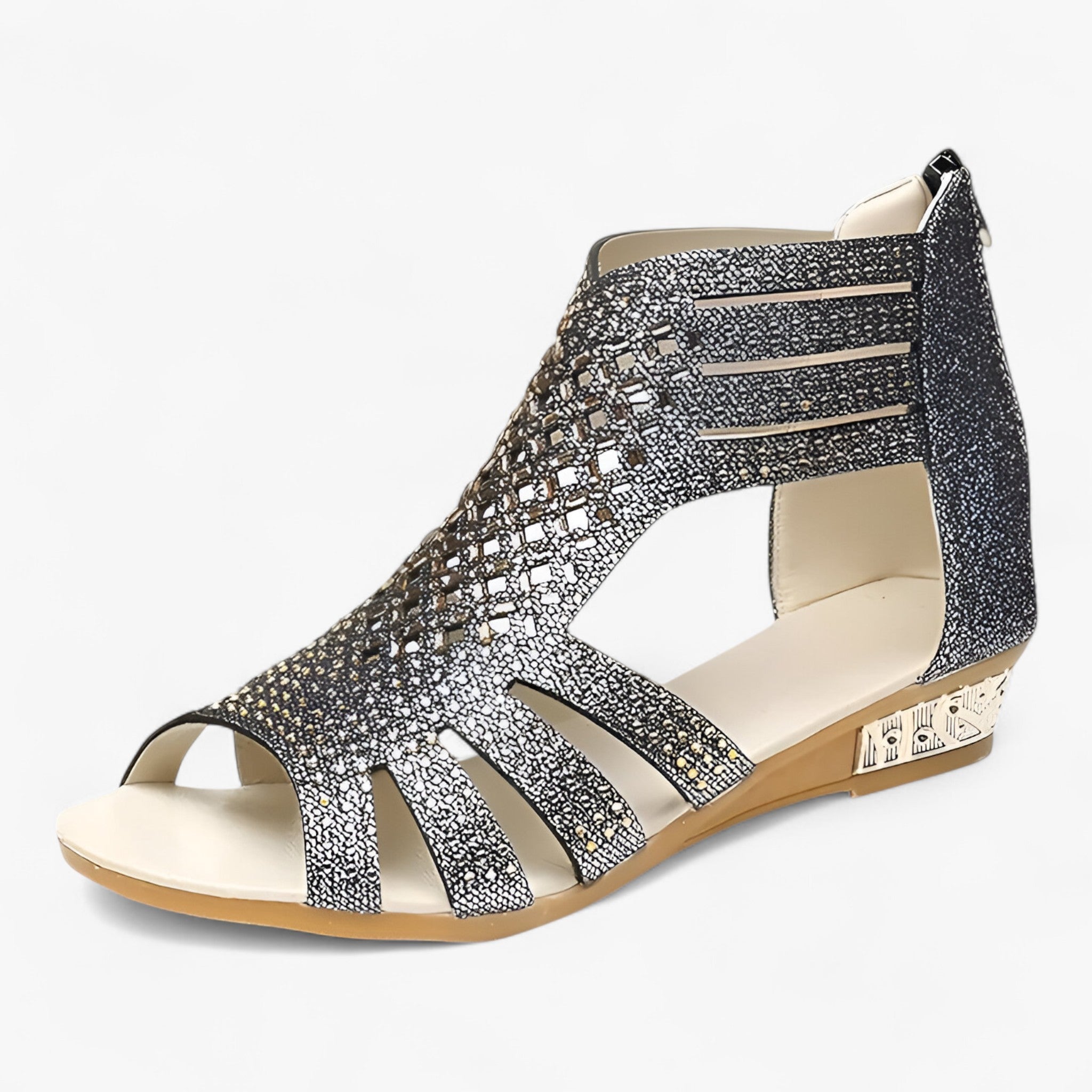 Rosalinda | Sandaler i krystal – Lette og glamourøse - Sort - women's fashion - {{ product_tags }