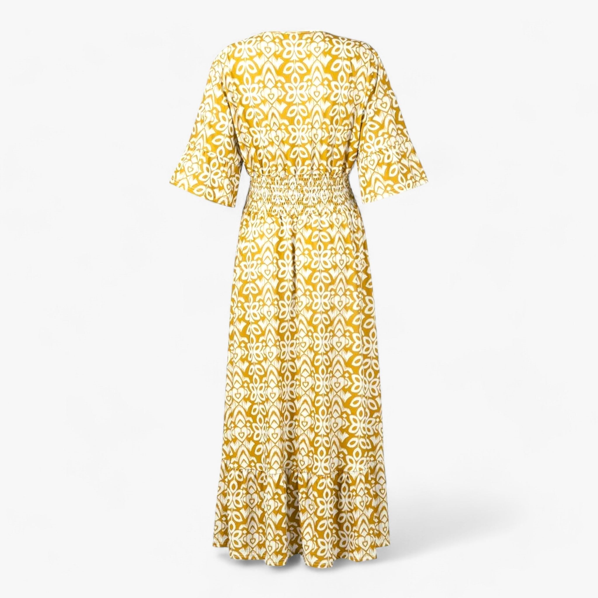 Flora | Stort blomstret V-halskjole - Perfekt til strandferier - - women's fashion - {{ product_tags }