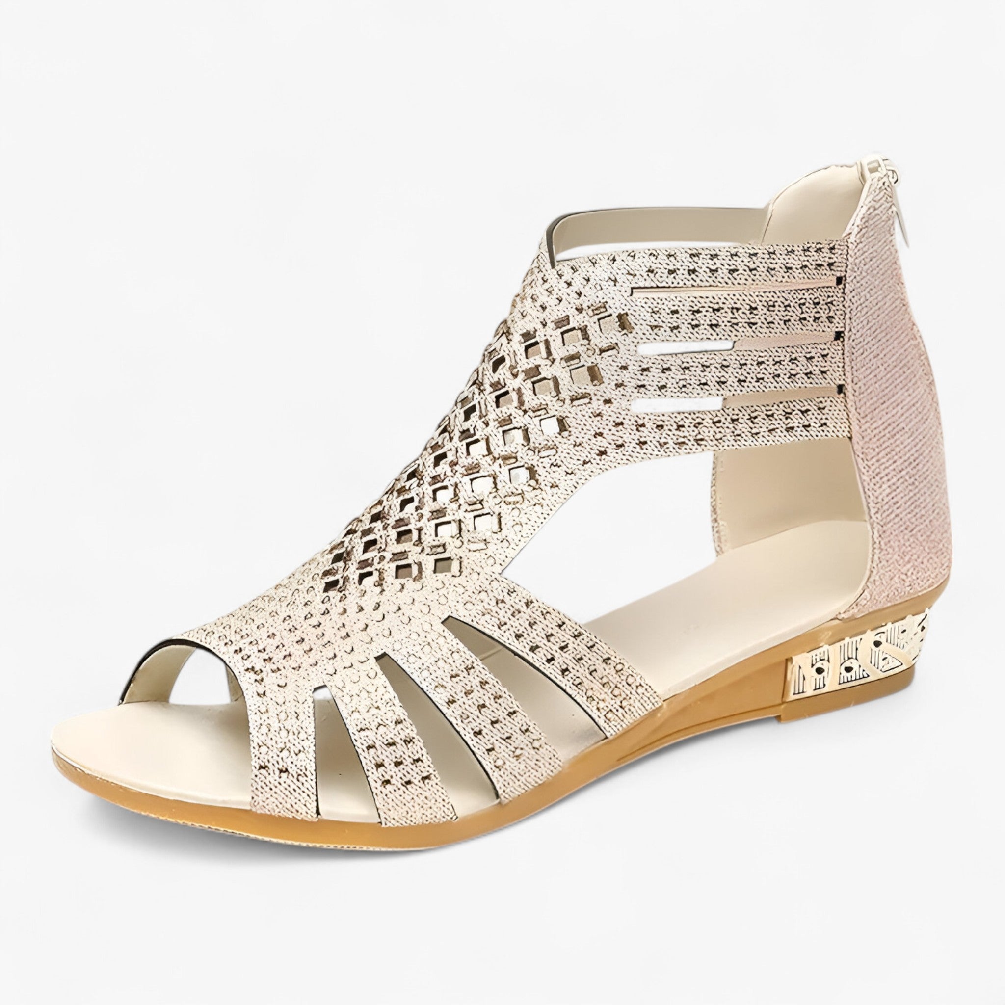 Rosalinda | Sandaler i krystal – Lette og glamourøse - Beige - women's fashion - {{ product_tags }