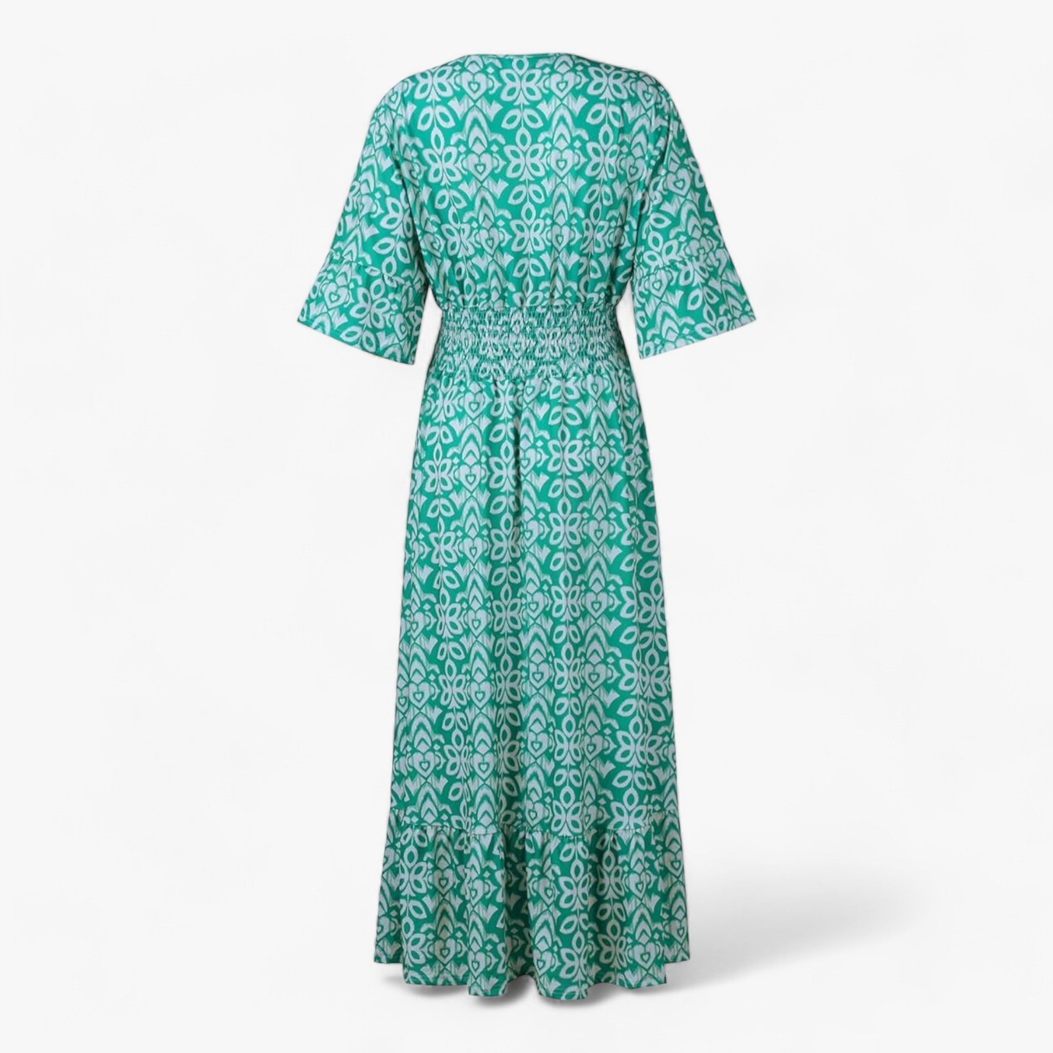 Flora | Stort blomstret V-halskjole - Perfekt til strandferier - - women's fashion - {{ product_tags }