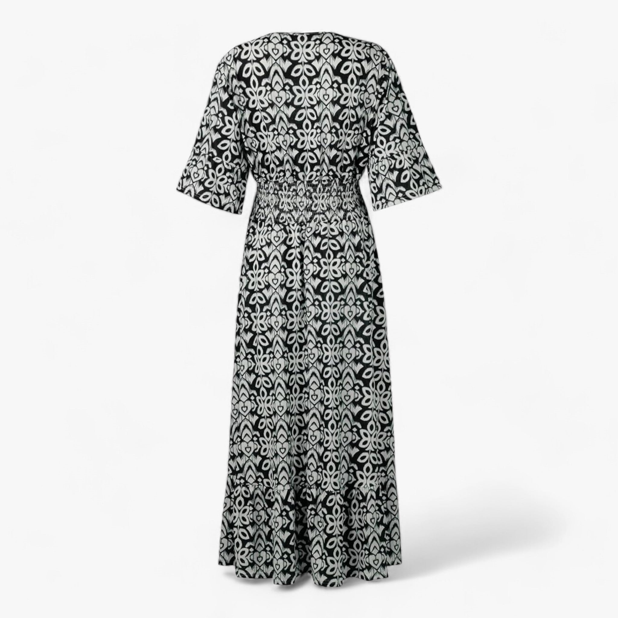 Flora | Stort blomstret V-halskjole - Perfekt til strandferier - - women's fashion - {{ product_tags }