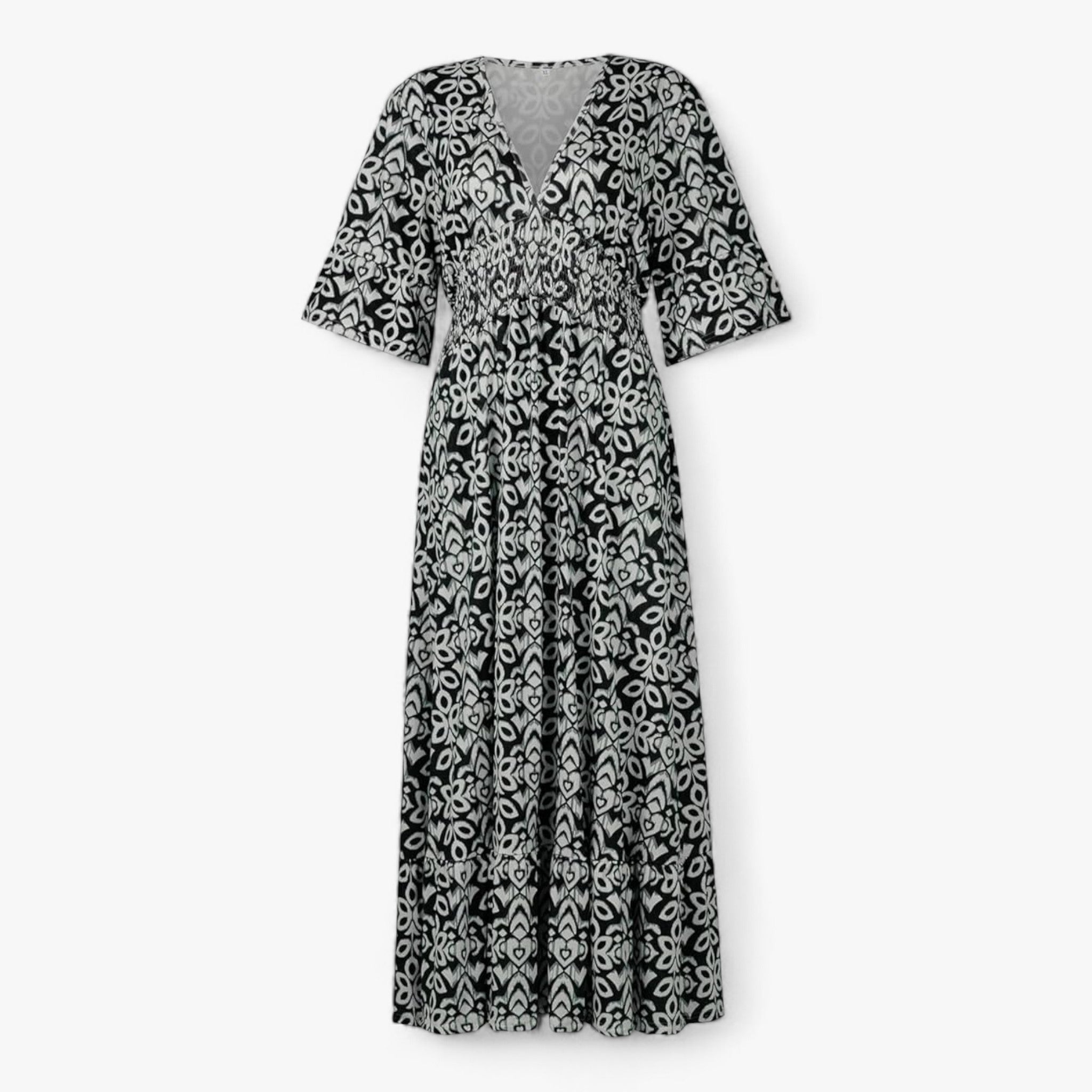 Flora | Stort blomstret V-halskjole - Perfekt til strandferier - - women's fashion - {{ product_tags }