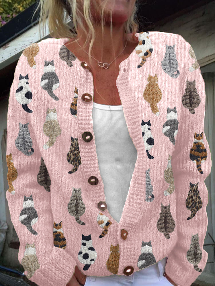 Galerie des Chats kunstnerisk cardigan