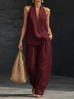 Ainhoa | Relaxed Tank Top and Wide-Leg Pants Co-Ord Set
