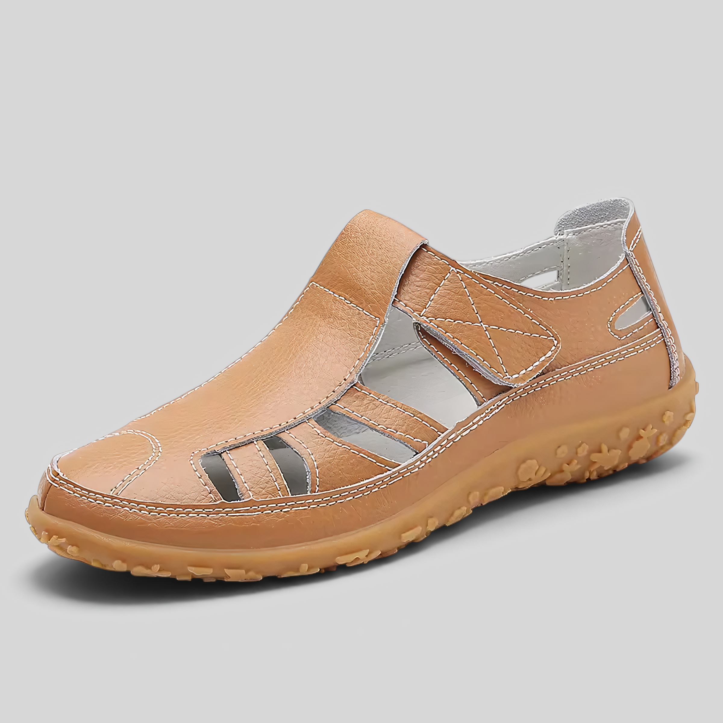 Damesandaler - Ortopædiske, skridsikre og komfortable - Brun - image_ai - {{ product_tags }