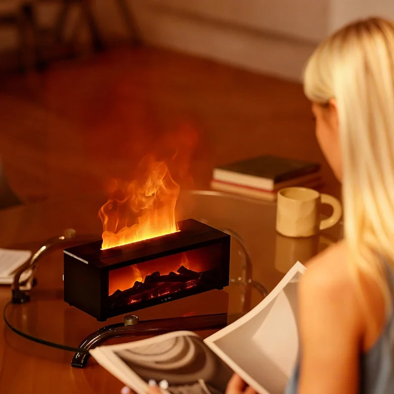 HearthGlow Flamme-Luftfugter – Hyggelig Ild-Effekt Diffusor