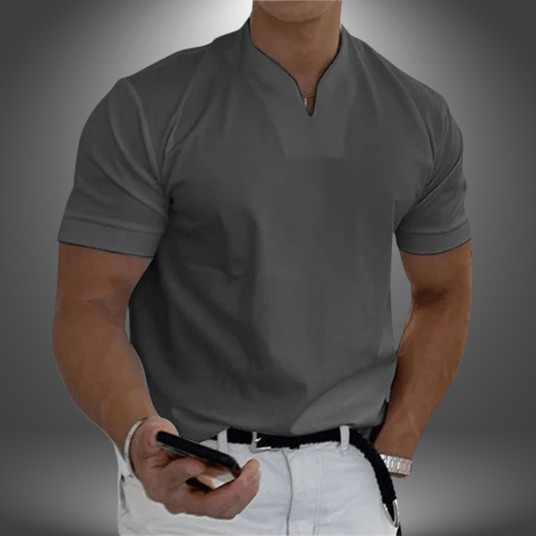 Vera | Mænd's Dominic V-Neck Tee – Sleek, Everyday T-Skjorte