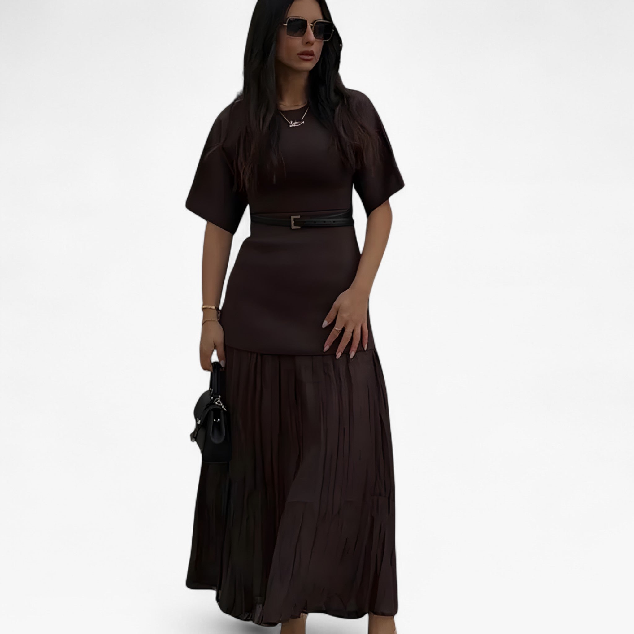 Grace | Elegant Håndlavet Kjole til Kvinder - Brun - women's fashion - {{ product_tags }