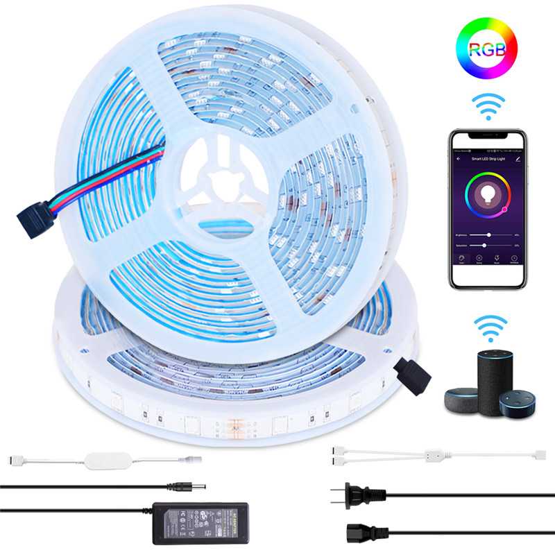 WiFi Smart RGB LED Strip Lys – 10m Vandtæt - - LED Strip Light - {{ product_tags }