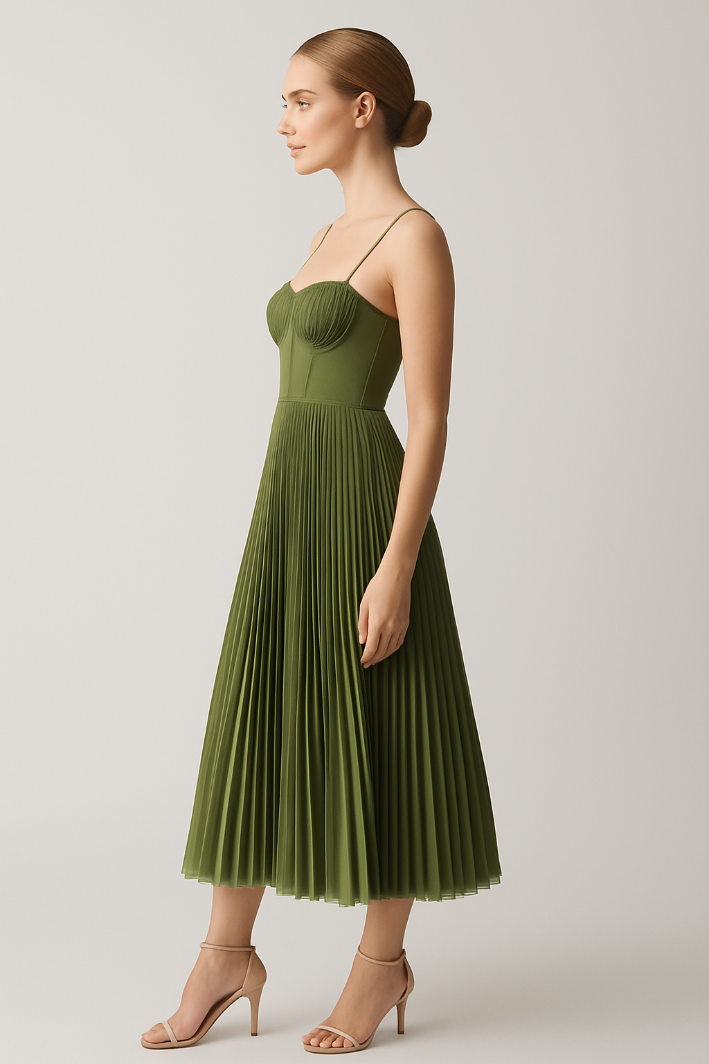 Elena | Plisseret kjole med tynde stropper - - women's fashion - {{ product_tags }
