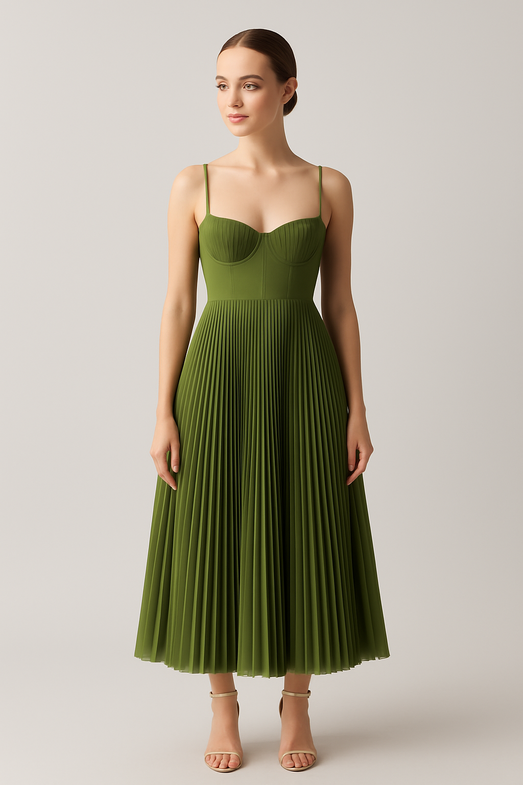 Elena | Plisseret kjole med tynde stropper - - women's fashion - {{ product_tags }
