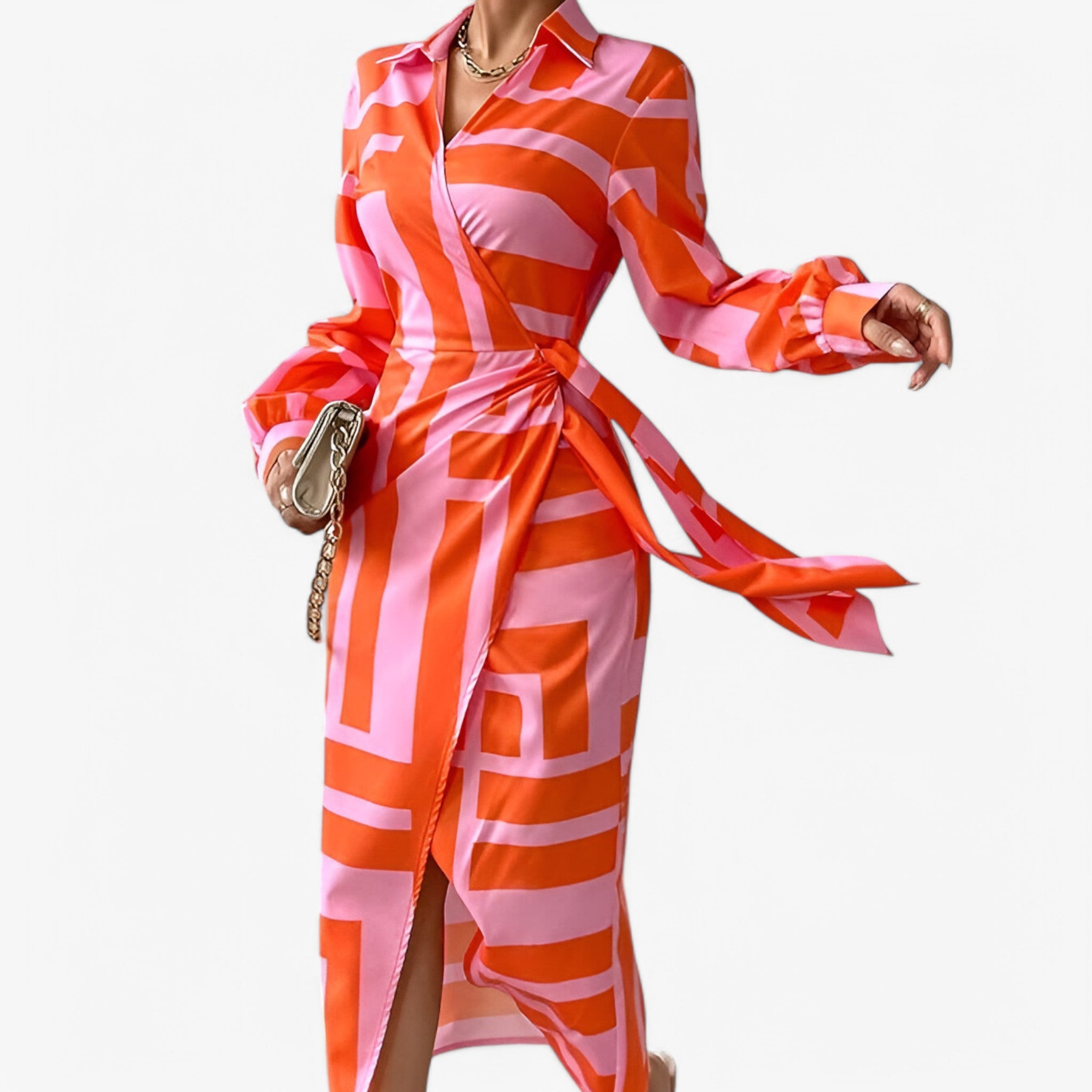 Elena | Printet maxikjole - sofistikeret og feminin - - women's fashion - {{ product_tags }