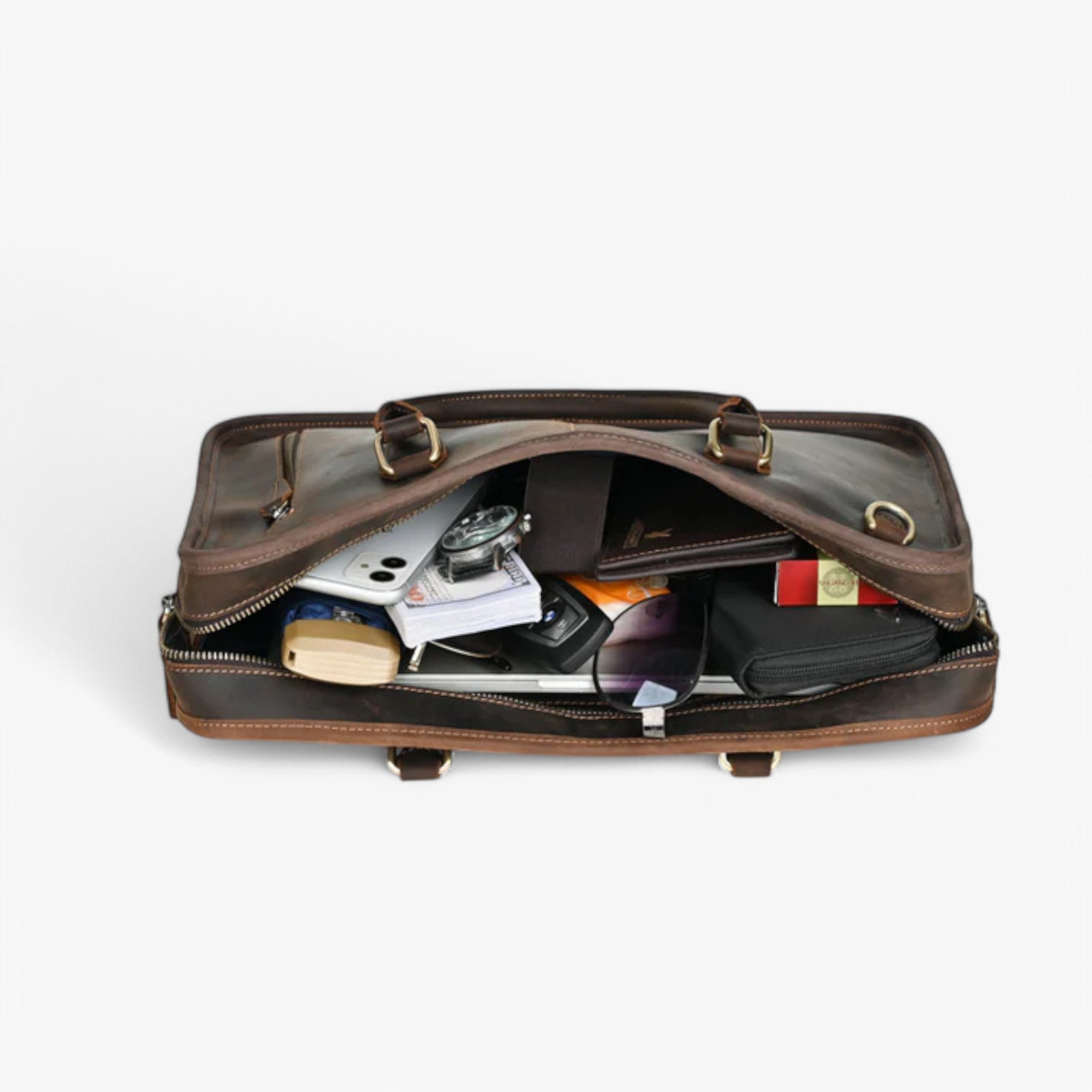 Ugo | Computertaske i læder med skulderrem - - bags - {{ product_tags }