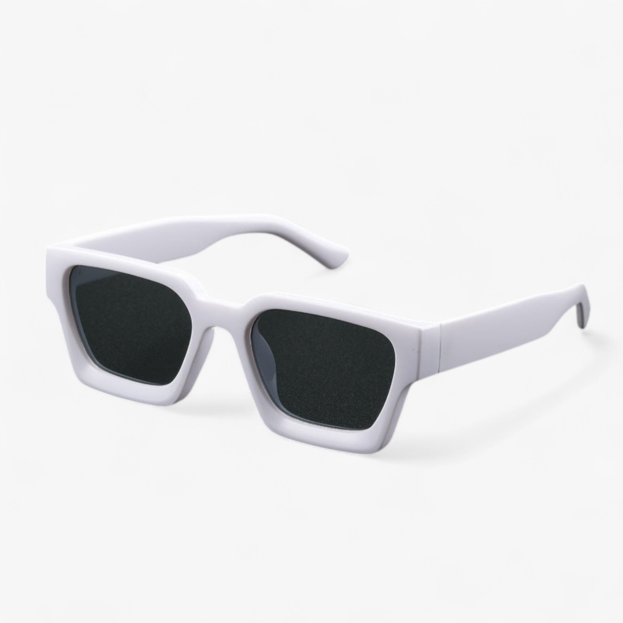 Tykkede solbriller med firkantet Y2K-beslag, alsidige til mænd og kvinder - Hvid og grå - men's fashion - {{ product_tags }